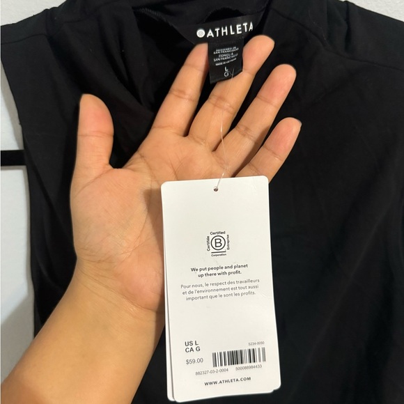 Athleta Black Supima Cotton top - Picture 2 of 4